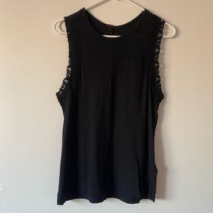 J.crew sleeveless top with lace detail
